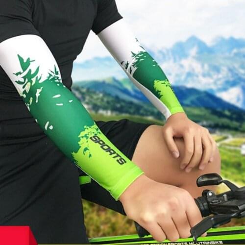 1PC Compression Cycling Arm Sleeves Sports Running Arm Warmer Summer Sun UV Protection Basketball Volleyball Tennis Arm Cover