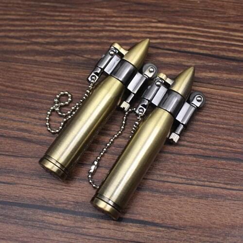 Metal Jet Flint Lighter Gas Turbo Torch Lighter Bullet Keychain Windproof Metal Grinding Wheel 1300 C Lighter Cigar Ring