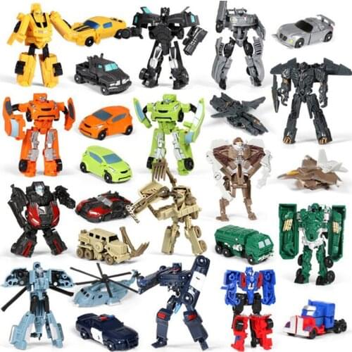 MIni robot Transformation Cars Classic Robot Car Toys Action Figures Plastic Deformation car robot Gifts For Children