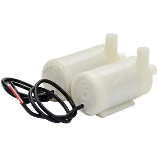 1pc Micro Submersible Water Pump For Amphibious Horizontal Dc2.5-6v Submersible Mute Circulation Fountain White Small 130-2