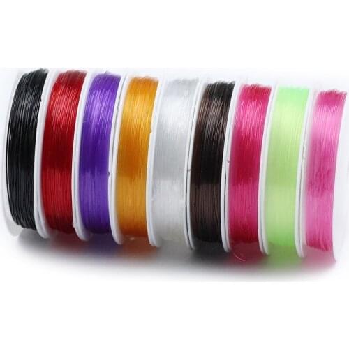 0.6-1mm Transparent Colorful Elastic Crystal Beading Rope Cord Thread String For DIY Bracelet&Necklace Jewelry Making Findings