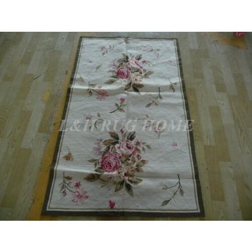 Free shipping 10K 3'x5' handmade needlepoint woolen rugs handmade rug