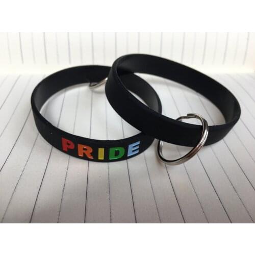 PRIDE Silicone Bracelet Chain Gay Pride Wristband Gay Silicone Bracelet 202*12*2MM