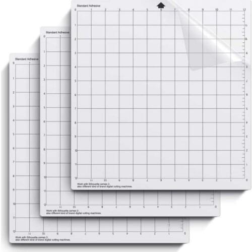 Replacement Cutting Mat Transparent Adhesive Mat with Measuring Grid 8*12/ 12*12 Inch for Silhouette Cameo Plotter Machin