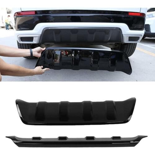 Car Mirror car side mirror guard Front Rear Bumper Skid Plate Trim Cover Protector Piano Black Fit for