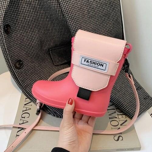 Womens PVC Handbags Rainshoes Shape Bag Phone Money Pouch Women Crossbody Bag Fashion Totes Shoulder Bags