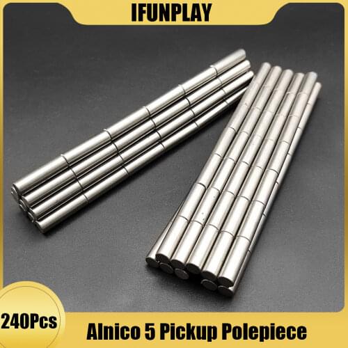 240pcs Electric Humbucker Alnico 5 Guitar Pickup Polepiece Slug Pole Slug Pickup Magnet Slug Rods 15mm/18mm