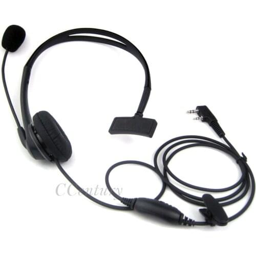 2 Pin PTT Microphone Mic Headphone Headset for Kenwood Baofeng UV-5R UV5R GT-3 BF-888S Walkie Talkie CB Radio UV-5RA Plus UV-6R