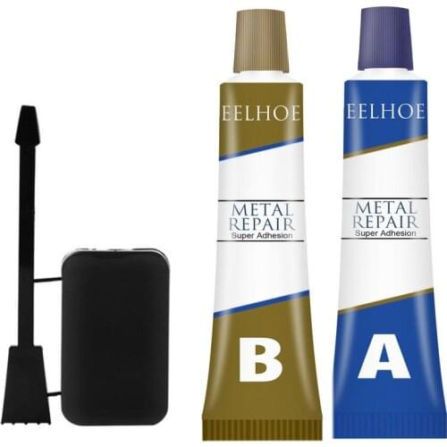 2pcs Industrial Heat Resistance Cold Weld Metal Repair Paste Cream Glue Set Cold Weld Glue Repairing Agent 25/40g