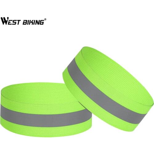 2 pcs Running Fishing Cycling Reflective Strips Night Warning Bike Safety Bicycle Bind Pants Leg Strap Wrist Reflective Tape
