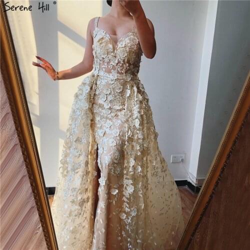 2020 Pink Sleeveless Handmade Flowers Evening Dresses Crystal Sexy Luxury Tulle Evening Gowns Real Photo LA60717