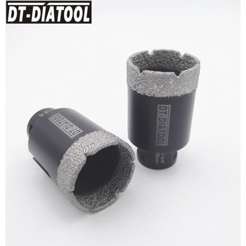 2pcs Diameter 45MM 1-3/4inch Vacuum Brazed Diamond Dry Drill Core Bits Hole Saw for Drilling Tile Marble Granite 5/8-11 thread