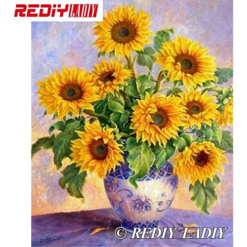 30x37.5cm 3D Accurate printed crystal beads embroidery kit sunflower beadwork crafts needlework diy beads cross stitch APT345