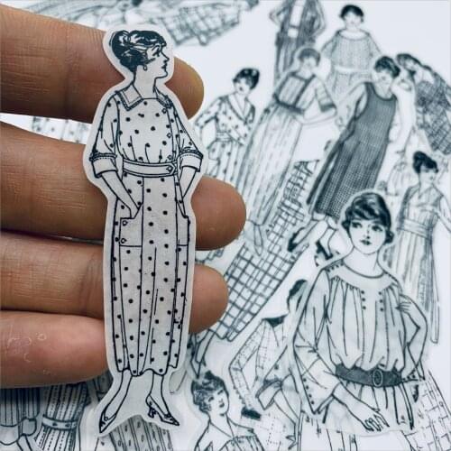 32PCS Vintage Lady TN Sticker DIY Scrapbooking Junk Journal Base Collage Mobile Diary Happy Planner Gift Sealing Decoration