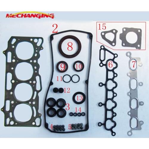 4G13 For MITSUBISHI LANCER Saloon COLT 16V 1.3L Metal Full Set Automotive Spare Parts Engine Gasket MD978013 MD978236 50217900