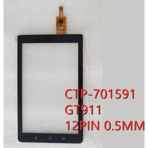 7 Inch New touch GT911 P/N CTP-701591 GPS car navigation radio panel repair and replacement parts 12PIN