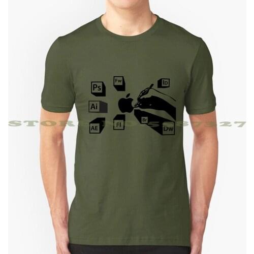 Adobe® Designer Suite—Black Cool Design Trendy T-Shirt Tee Adobe Photoshop Indesign Illustrator Dreamweaver Designer Creative