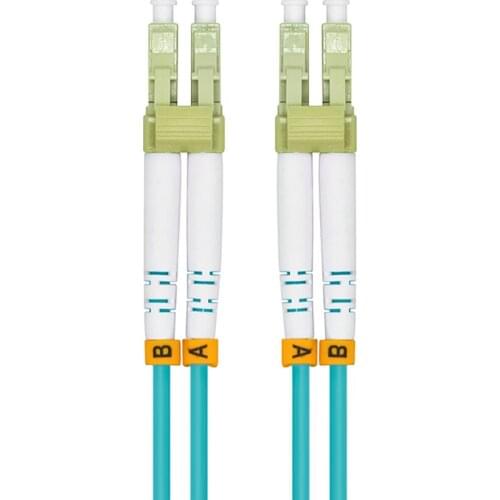 Indoor Armored 25 Meters LC-LC Duplex 10 Gigabit 50/125 Multi-mode Fiber Optical Cable OM3 Aqua 10GB LC to LC Patch Cord Jumper
