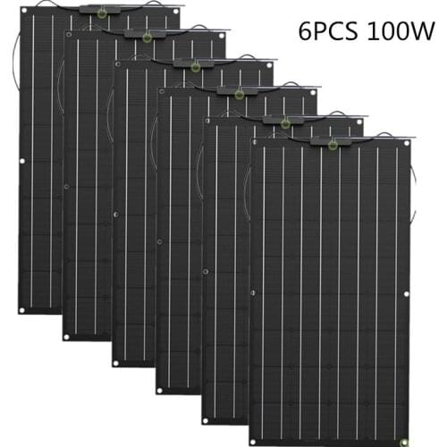 1pcs 2pcs 3pcs 4pcs 100w etfe Flexible Solar Panel Monocrystalline Solar cell 100w panel solar waterproof for RV/boat/car
