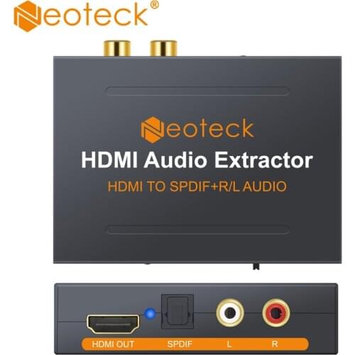 Neoteck HDMI to Optical Toslink Spdif R/L RCA Analog HDMI Video Adapter Splitter HDMI to HDMI Audio Extractor For HD Box PS3 PS4