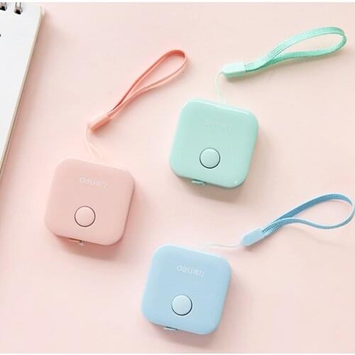 SaYing 1.5m*7mm Tiffany tape measure candy Macaron color leather ruler box Portable Fashion Student supply Stationery Supplies