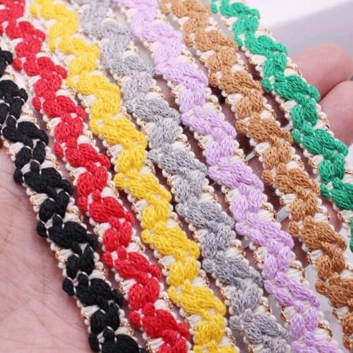 1Yards Lace Trim Embroidered Lace Ribbon Clothes Needlework Accessories African Lace Fabric Sewing Diy Crafts Materials Ribbons