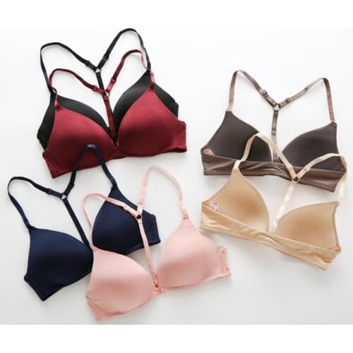Summer Seamless Push Up Y-Line Straps Bra Sexy Front Clouse Bra Underwear Female Wireless Bralette