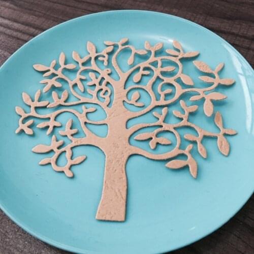 Life Tree Leaves Cutting Dies Embossing Stencil Scrapbook Frame DIY Template Punch Paper Crafts Paper Cards Making