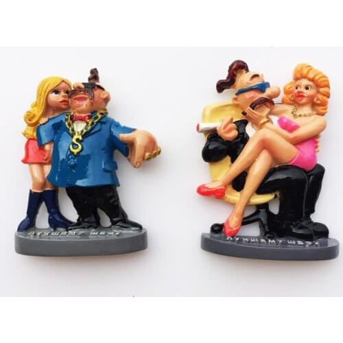 Fashion and creative magnetic refrigerator magnets Russian tourism commemorative decoration crafts folk custom collections