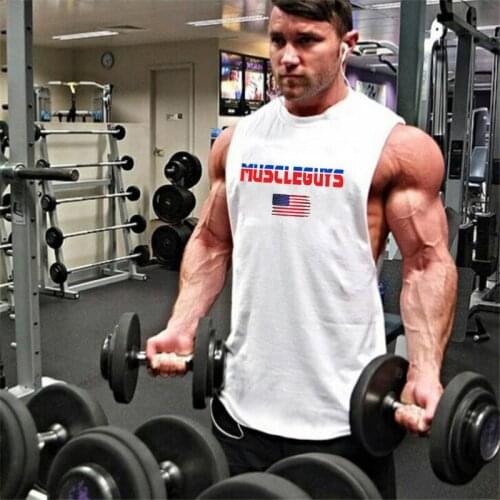 Running Vest men workout sleeveless t-shirt Summer Cotton sports Tank Tops gym Clothing Bodybuilding undershirt Fitness tops