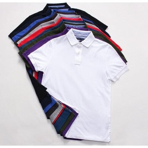 NIGRITY Brand New Men Polo Shirt Mens Casual Solid Polo shirt Men Short Sleeve Polo shirt Men Plus Size s-6XL