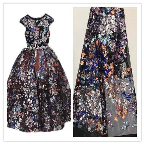 Nigerian Lace Fabric SYJ-8517 super Quality African Tulle Lace Fabric top Selling African Lace Fabric With sequin