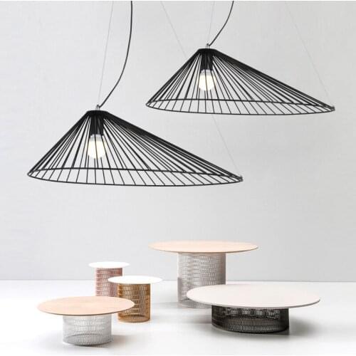 Nordic Modern Straw Hat Pendant Lights Kitchen Hanging Lamps Dining Room Light Fixtures Living Room Industrial Lamp Home Decor