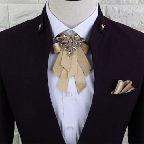 New Diamond Mens and Womens Necktie British European and American Suit Shirt Bow Tie Bridegroom and Best Man Host Bow Tie