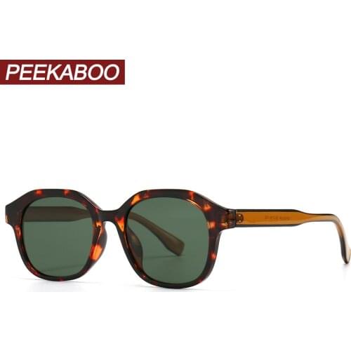 Peekaboo female square sunglasses for men leopard retro sun glasses for women uv400 dropshipping 2021 winter gifts cheap