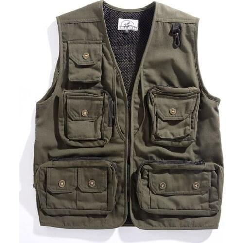 Hiking Military Tactical Vest Men Women Multi-pockets Cotton Jacket Vests Travelling Camping Outdoor Waistcoat M-3XL Gilet Peche