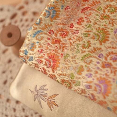 Half Meter 2 Colors Retro Jacquard Brocade Fabric For Cheongsam Han Cloth Long Dress Curtain Material CR-1091