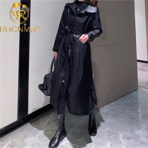RHCNMAY Women's Long Trench Coats