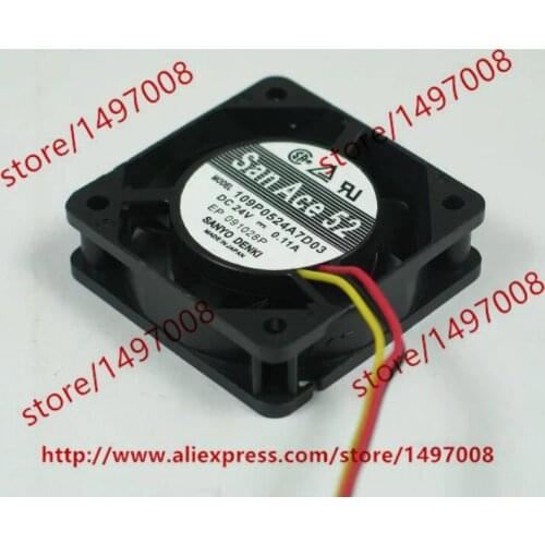 SANYO DENKI 109P0524A7D03 DC 24V 0.11A 3-Wire Server Cooling Fan