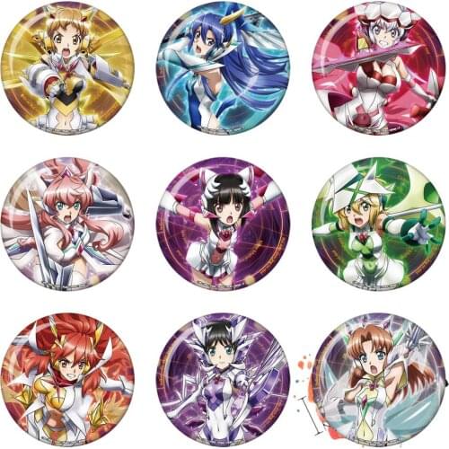 Senki Zessho Symphogear Anime Amou Kanade Kohinata Miku Serena Eve Kazanari Tsubasa Yukine Chris Metal Badge Brooch Pin