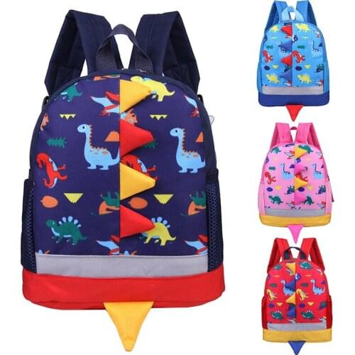 New Fashion Children Bag for 2021 Cute Cartoon Dinosaur Kindergarten Schoolbag Preschool Backpack for Boys Girls Baby Book Bags