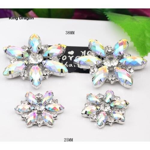 Starburst Rhinestone Embellishment Used On Invitation Or headband Decoration Flat Back 25MM Or 38MM 20PCS/Lot Nickle Color KD570