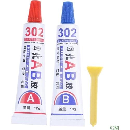 2PCS Super Strong Epoxy Clear Glue Adhesive Resin Immediate Glue AB Cyanoacrylate Liquid for Metal Glass Wood Repair Tool