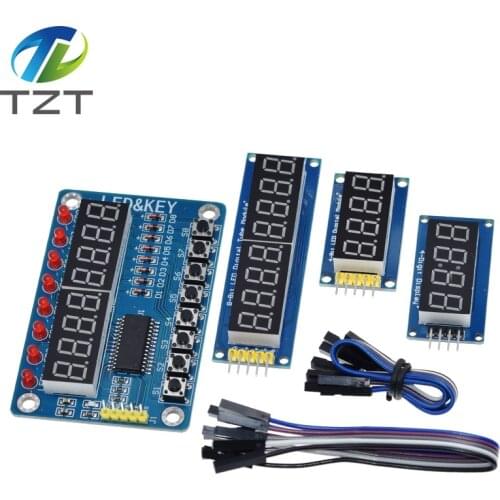 TM1637 4 Bits / TM1638 / 74HC595 8 bit Digital LED Display Module 7 Segment 0.36Inch Clock RED Anode Tube Four Serial Driver