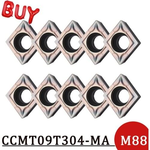 High Quality CCMT09T304 MA M88 Carbide Inserts Internal Turning Tool Blades CNC Lathe Cutter Tools use for Stainless steel