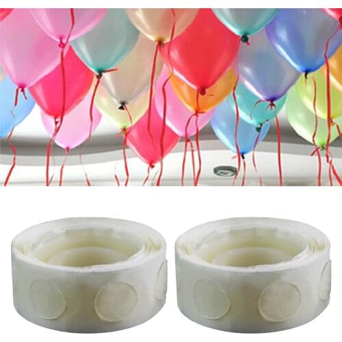 2 Reel Clear Glue Dot Special Double-Sided Adhesive Tape Balloon Attachment Balloon Sticks Craft Roller Stickers Decoration