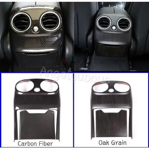 2pcs ABS Car Accessories Chrome Rear Air Conditioning Vent Cover Trim For Mercedes Benz W205 C class 2015-2018