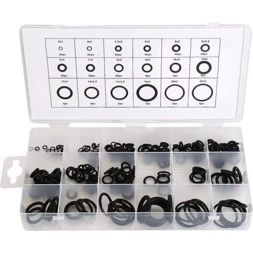 225 Pcs Rubber O Ring Oring Seal Plumbing Garage Set Kit 18 Sizes With Case