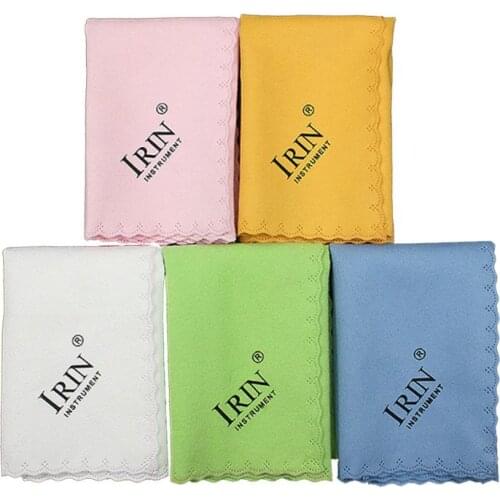 55KD 5pcs Microfiber Cleaning Polishing Polish Cloth for Musical Instrument Guitar Violin Piano Clarinet Trumpet Sax Universal