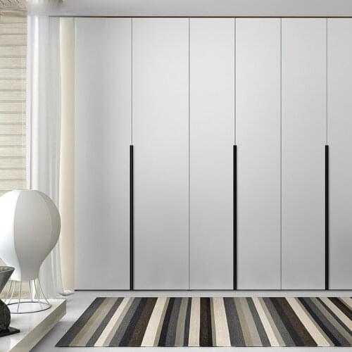 Aluminium Profile Conceal Wardrobe Cabinet Drawer Pulls Handle Concealed Edge Cupboard Closet Pull Door Knob Cupboard Handle